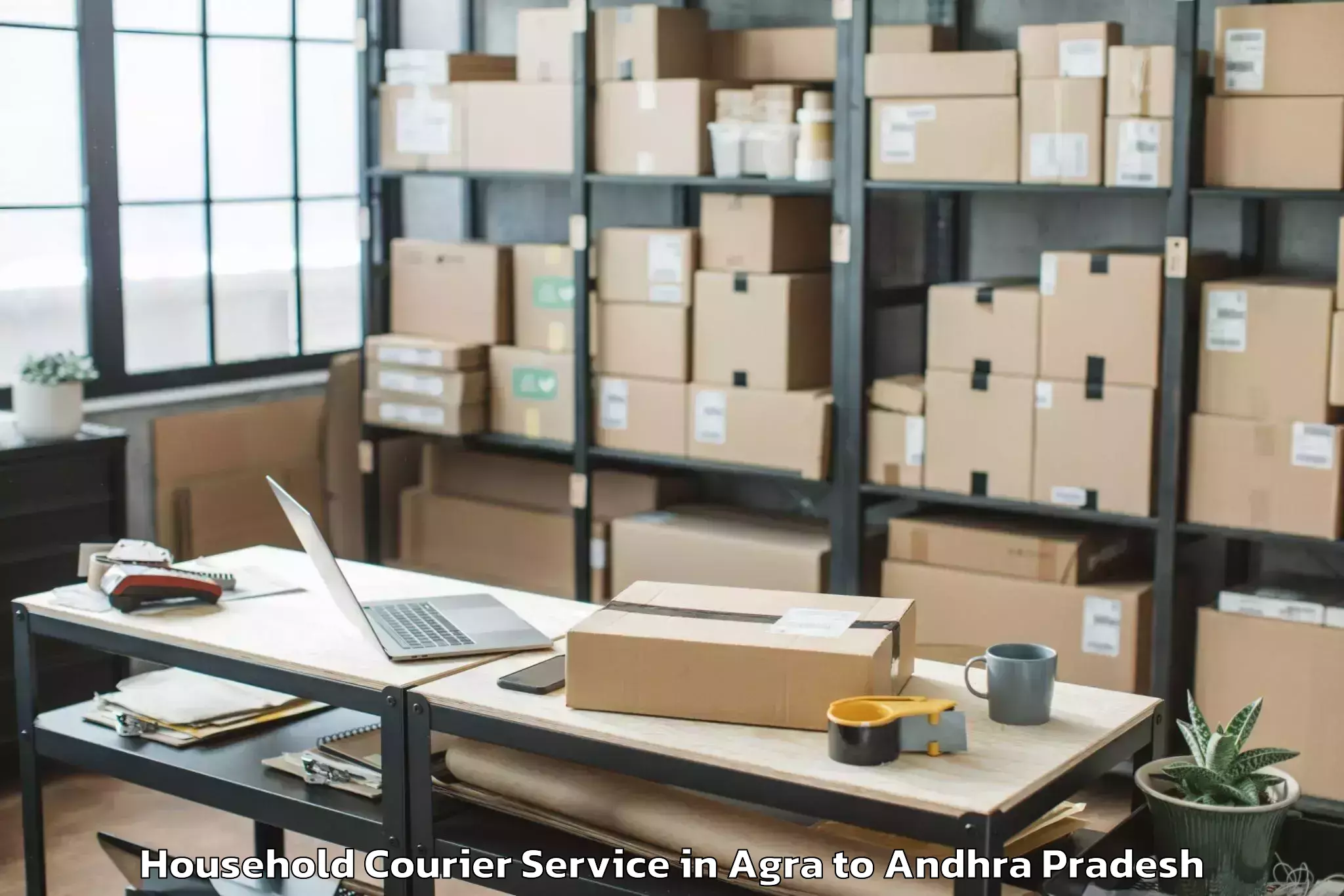 Hassle-Free Agra to Vadlamudi Household Courier